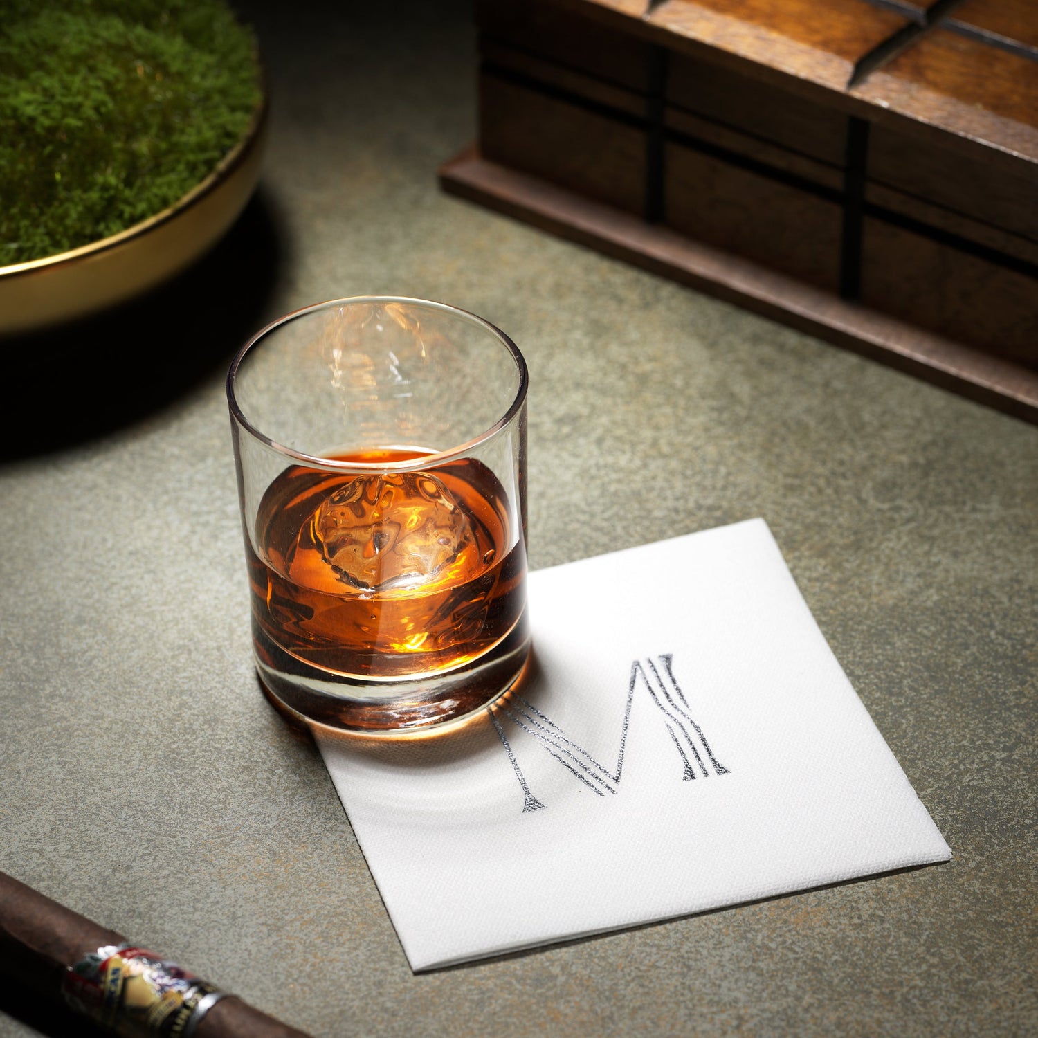 Monogrammed Cocktail Napkin