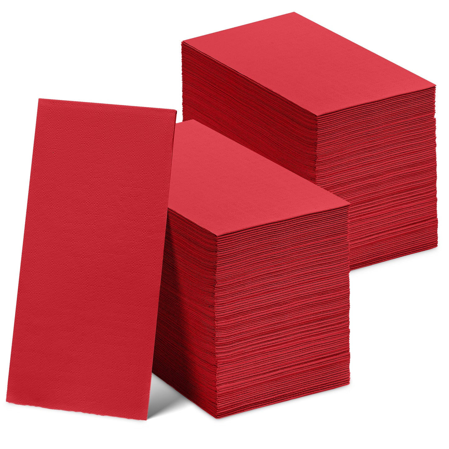 NP-3PGT-REDD-300, red 3-ply disposable guest towels
