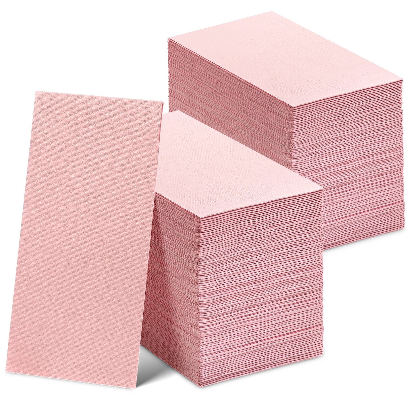 NP-3PGT-LPNK-300, light pink 3-ply disposable guest towels