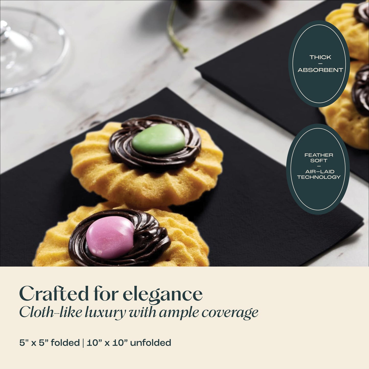 disposable linen-feel napkins cloth like luxury