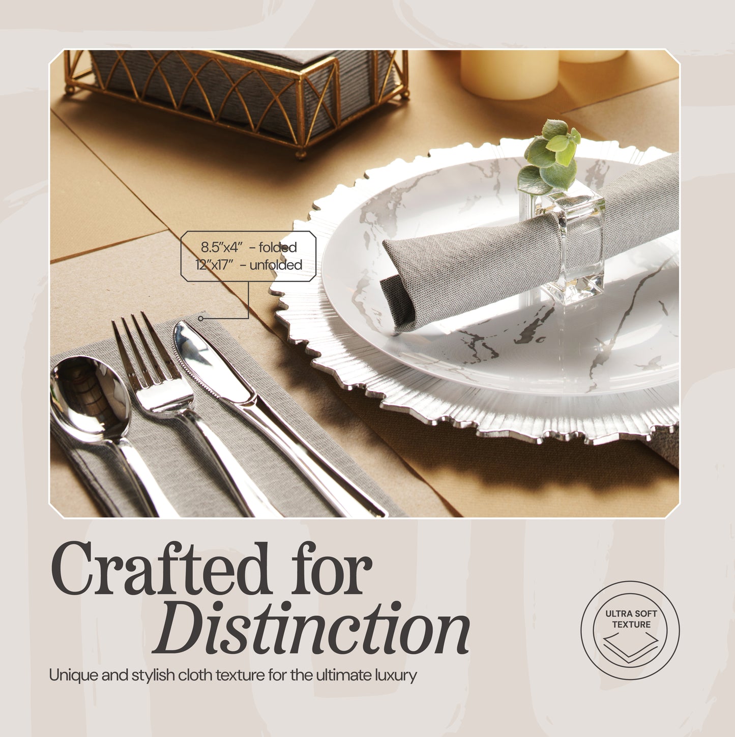 Naperee disposable cloth-like guest towels that are crafted for distinction