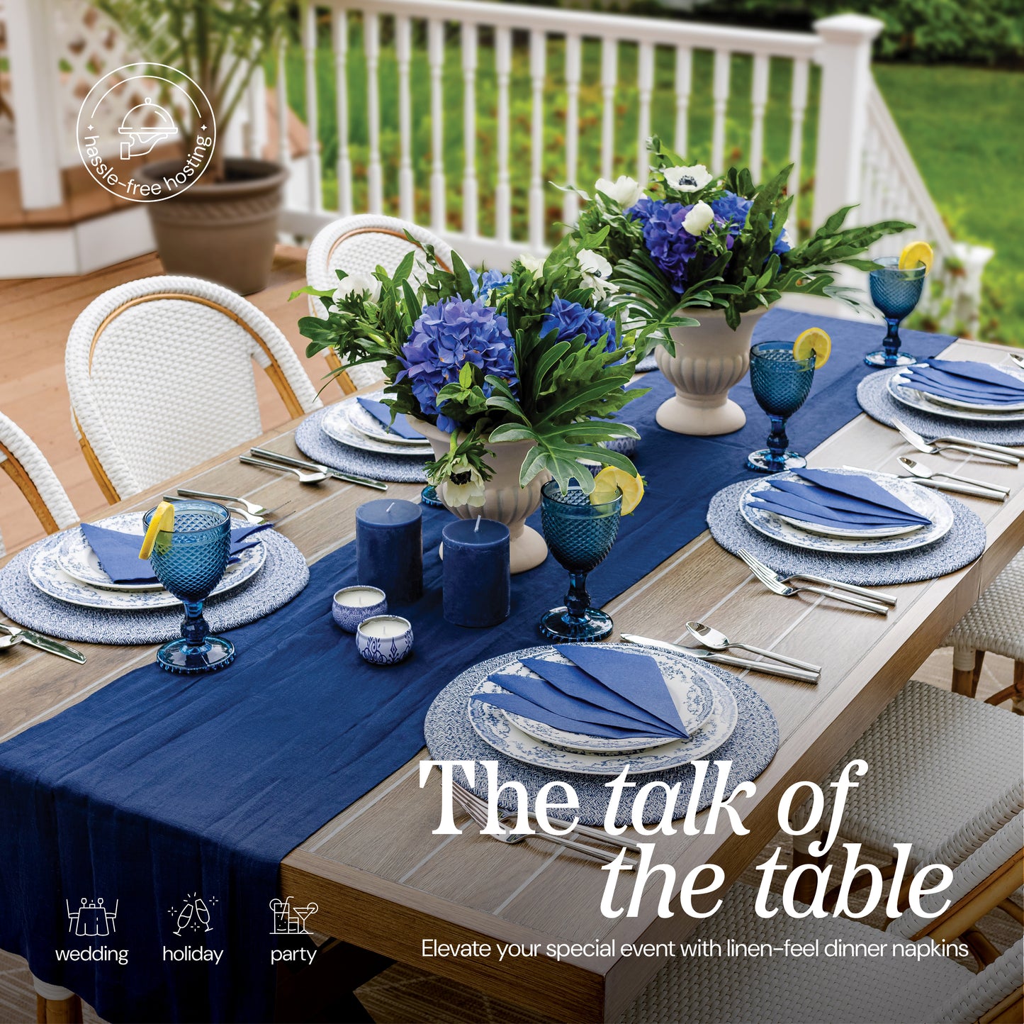 disposable linen feel dinner napkins