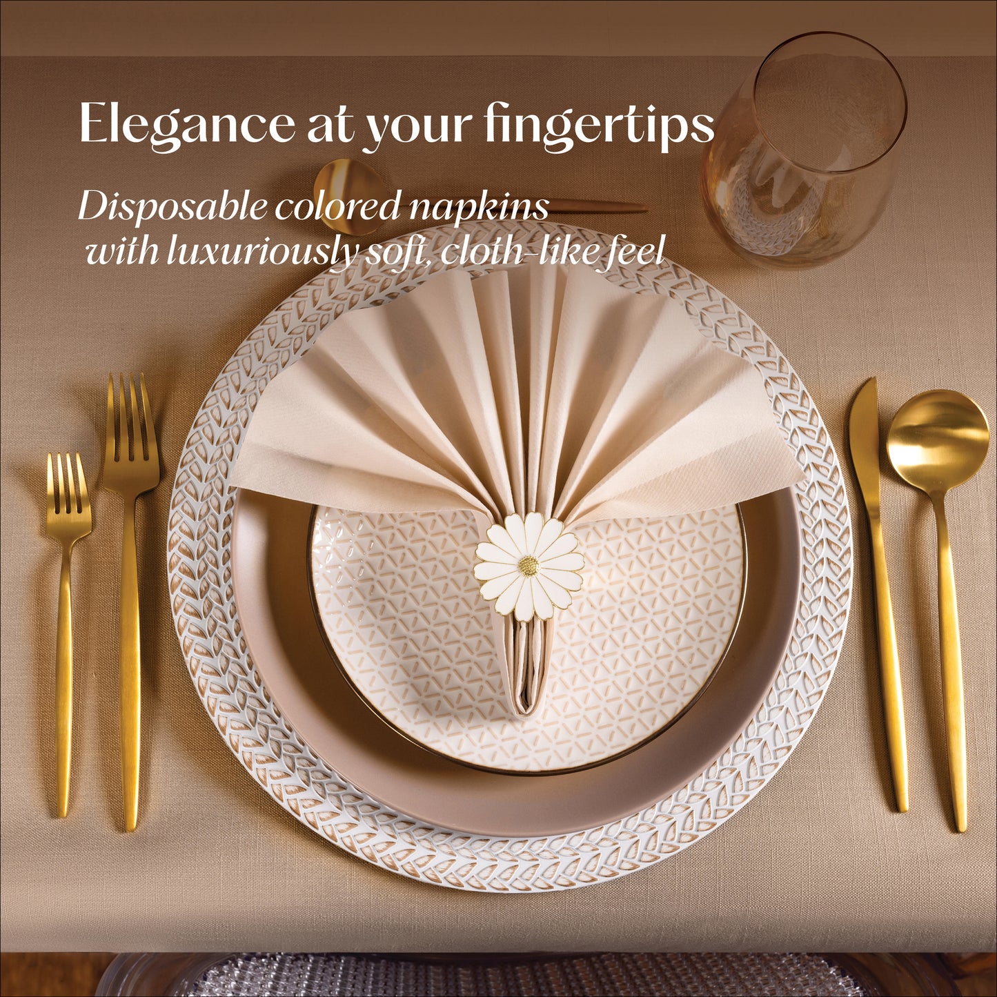Disposable Linen-Feel Dinner Napkins | Airlaid Paper, 12"x17"