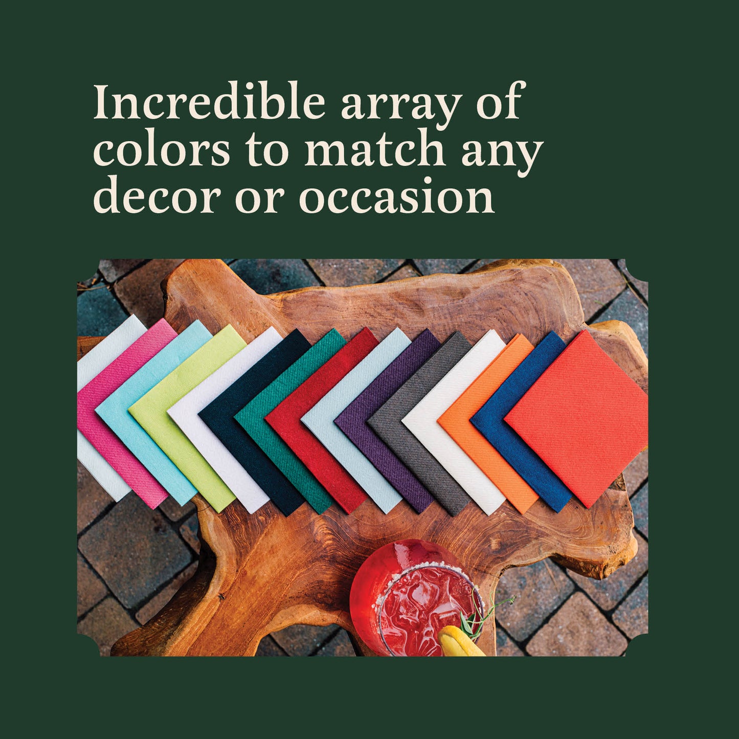 Disposable Linen-Feel Large Luncheon Napkins | Airlaid Paper, 16"x16", 50-Pack