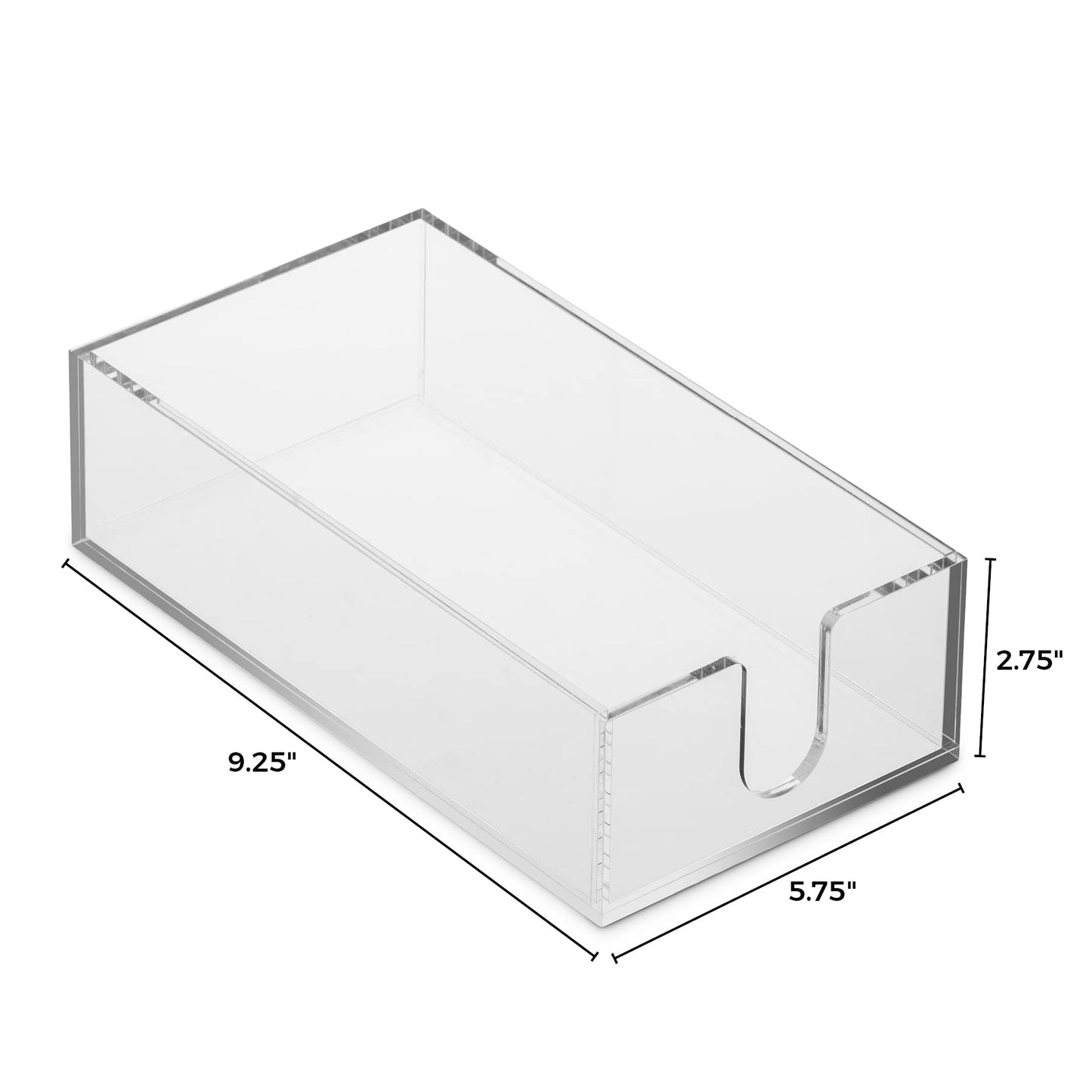 BG-NH-ACR/GT, BloominGoods 9.25x5.75x2.75 acrylic napkin tray