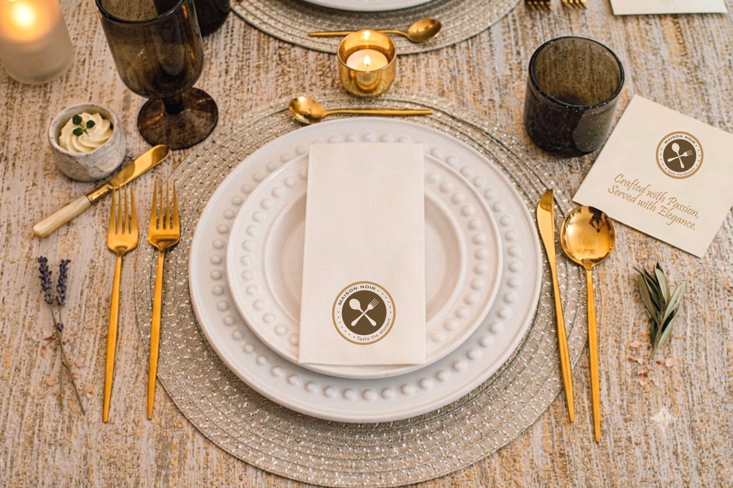Disposable Bathroom Napkins | Linen-Feel Guest Towels | 12" x 17" White Airlaid Paper Napkins - Color Printing - Naptec Paper - BloominGoods