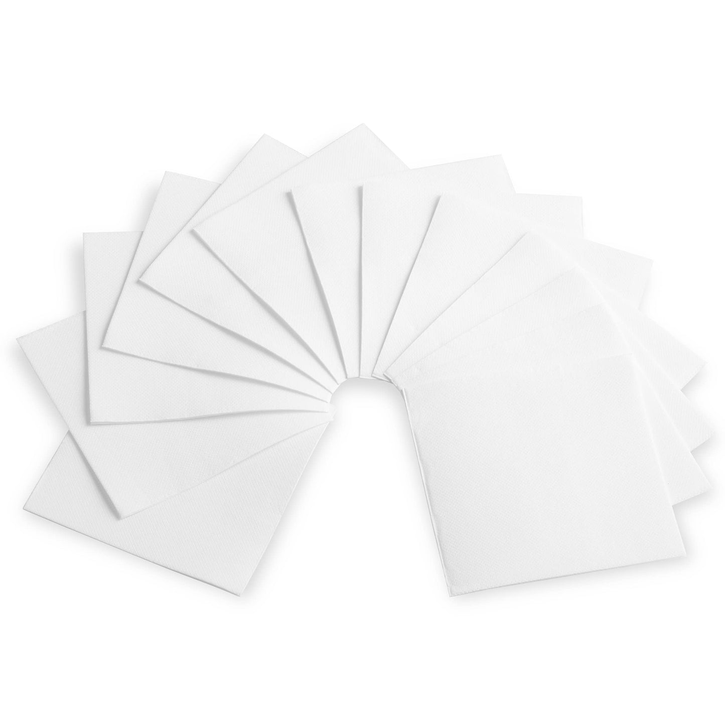 Stack of Naperee quilted luncheon napkins 13x13 inch white