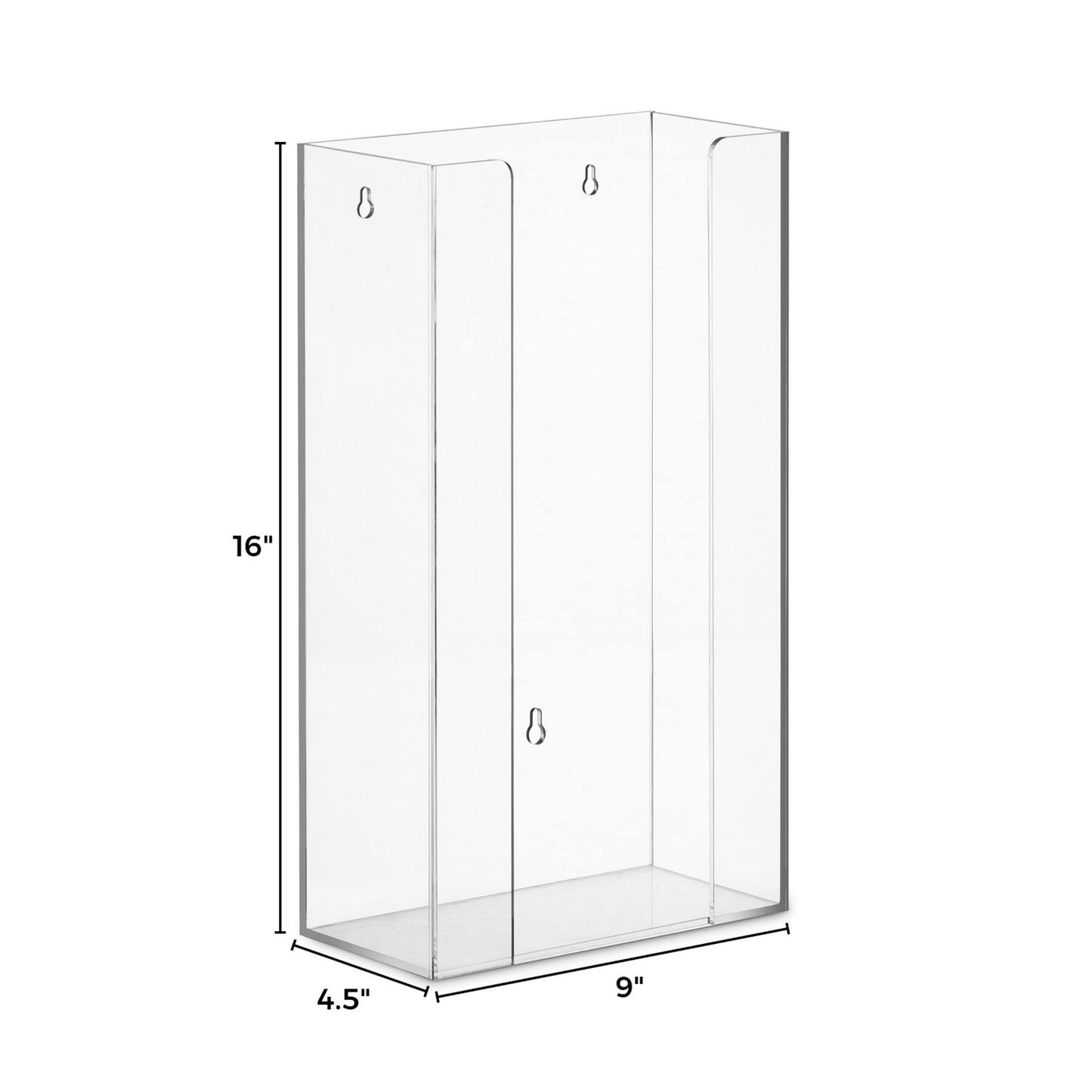 BG-NH-ACR/GT-16, Clear acrylic napkin holder with open-top design