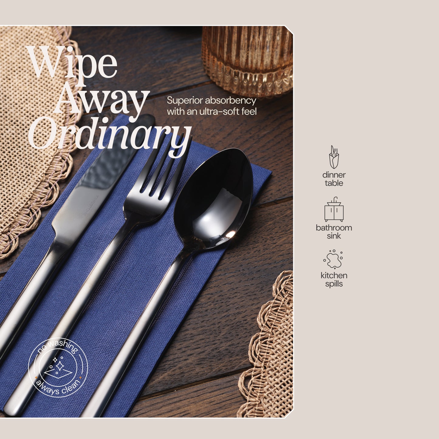 3-ply disposable guest towels that have an ultra soft feel