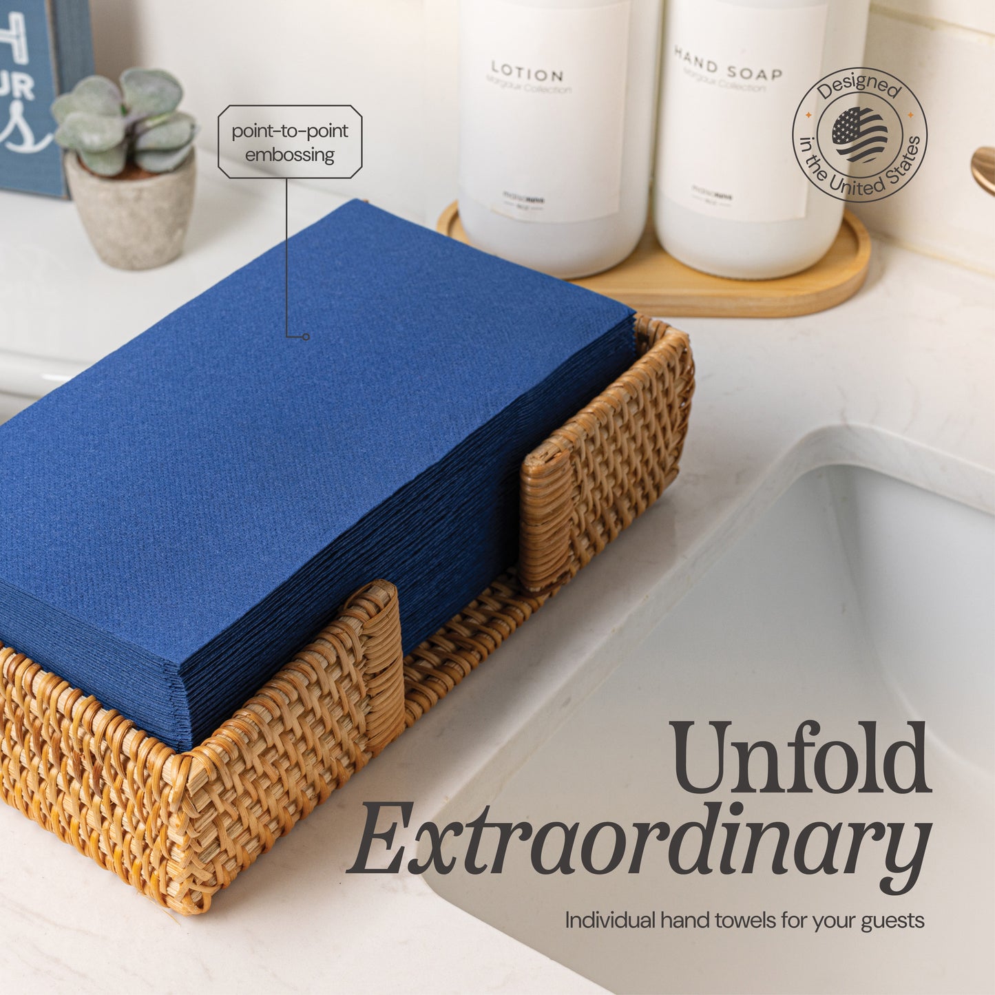 Naperee - Disposable Quilted Guest Towels | 12"x17"
