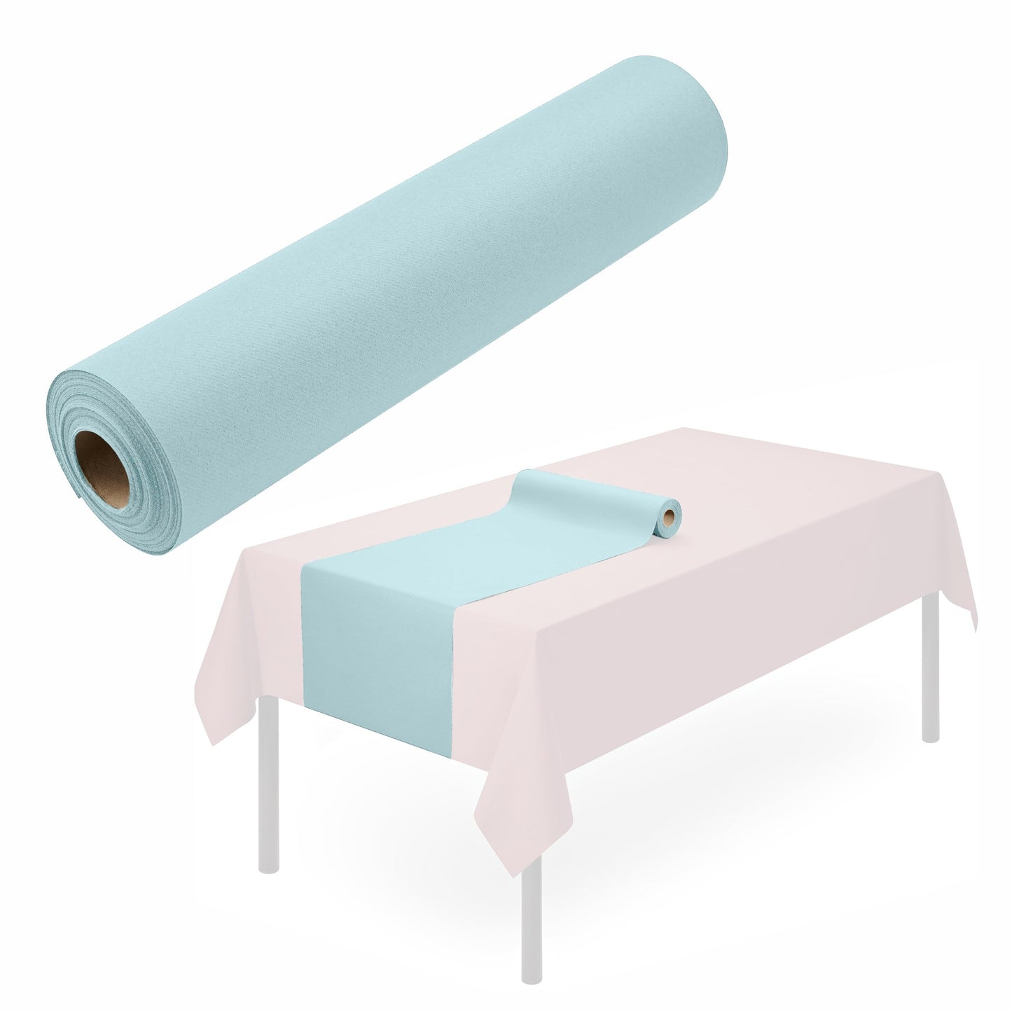 SV-TR16-PBLU/20x48, Pale blue paper table runner roll