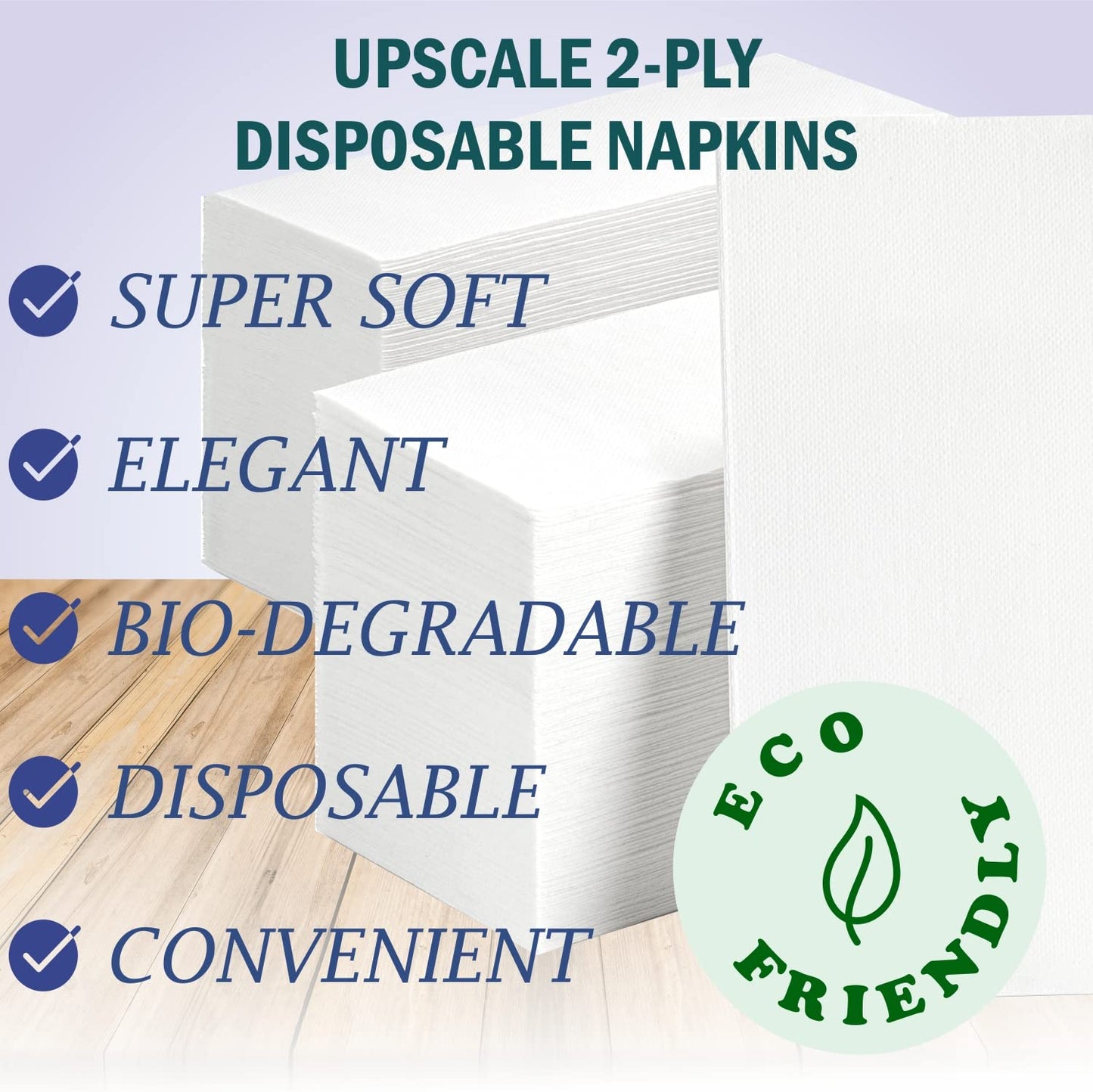 Disposable Luncheon Napkins | Quilted Tissue Paper, 13"x13" - Naptec Paper - Naperee
