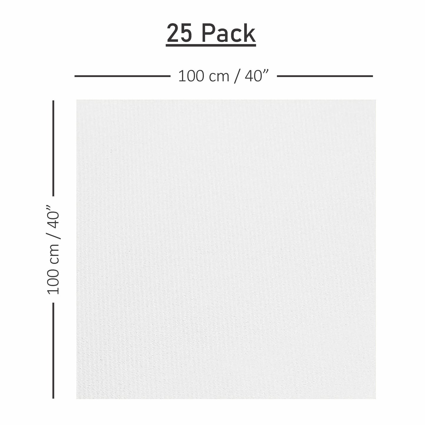 SV-TCFQ40-WHTE/25, White 40x40 Servietto table cloth folded on event table