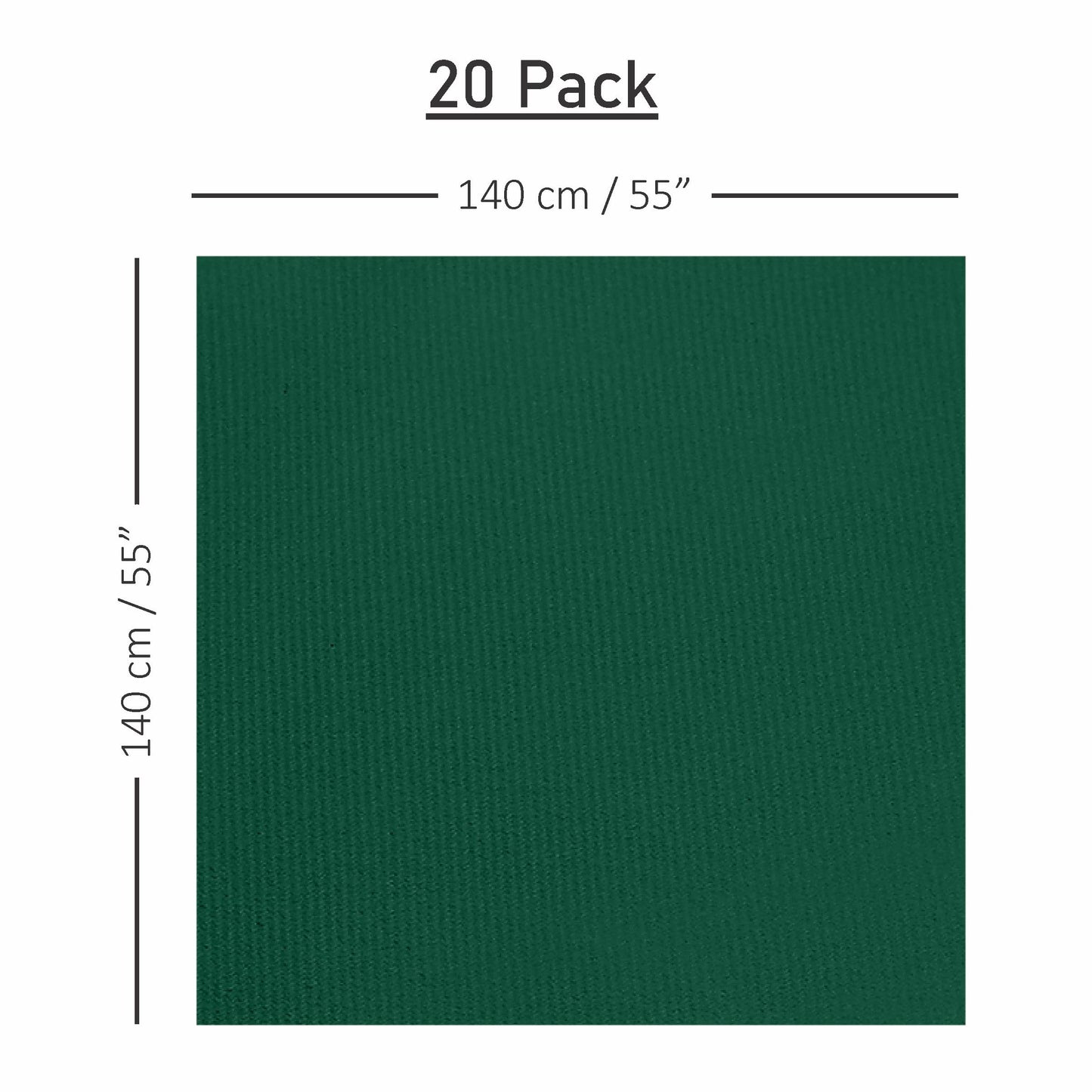 SV-TCFQ55-GREN/20, Green 55x55 Servietto table cloth folded on event table