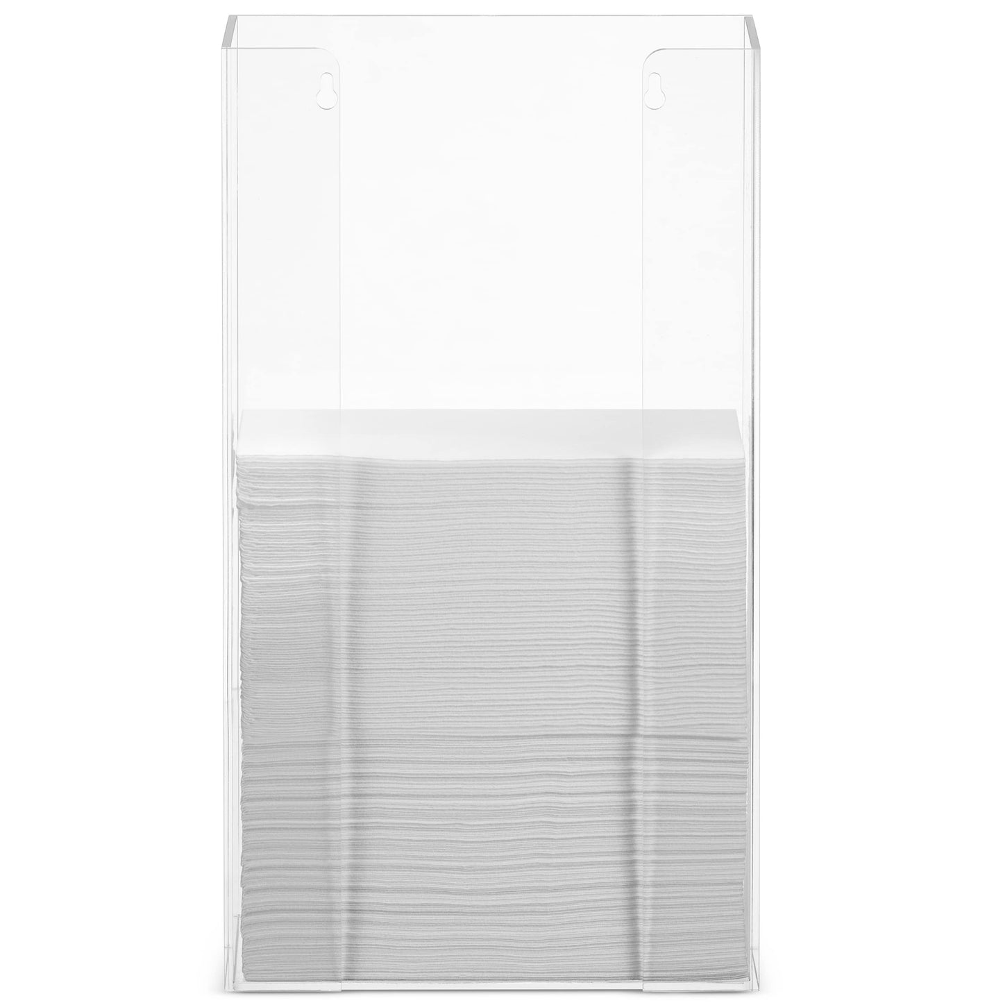 BG-NH-ACR/GT-16, Clear acrylic napkin holder with open-top design for guest towels for bathroom
