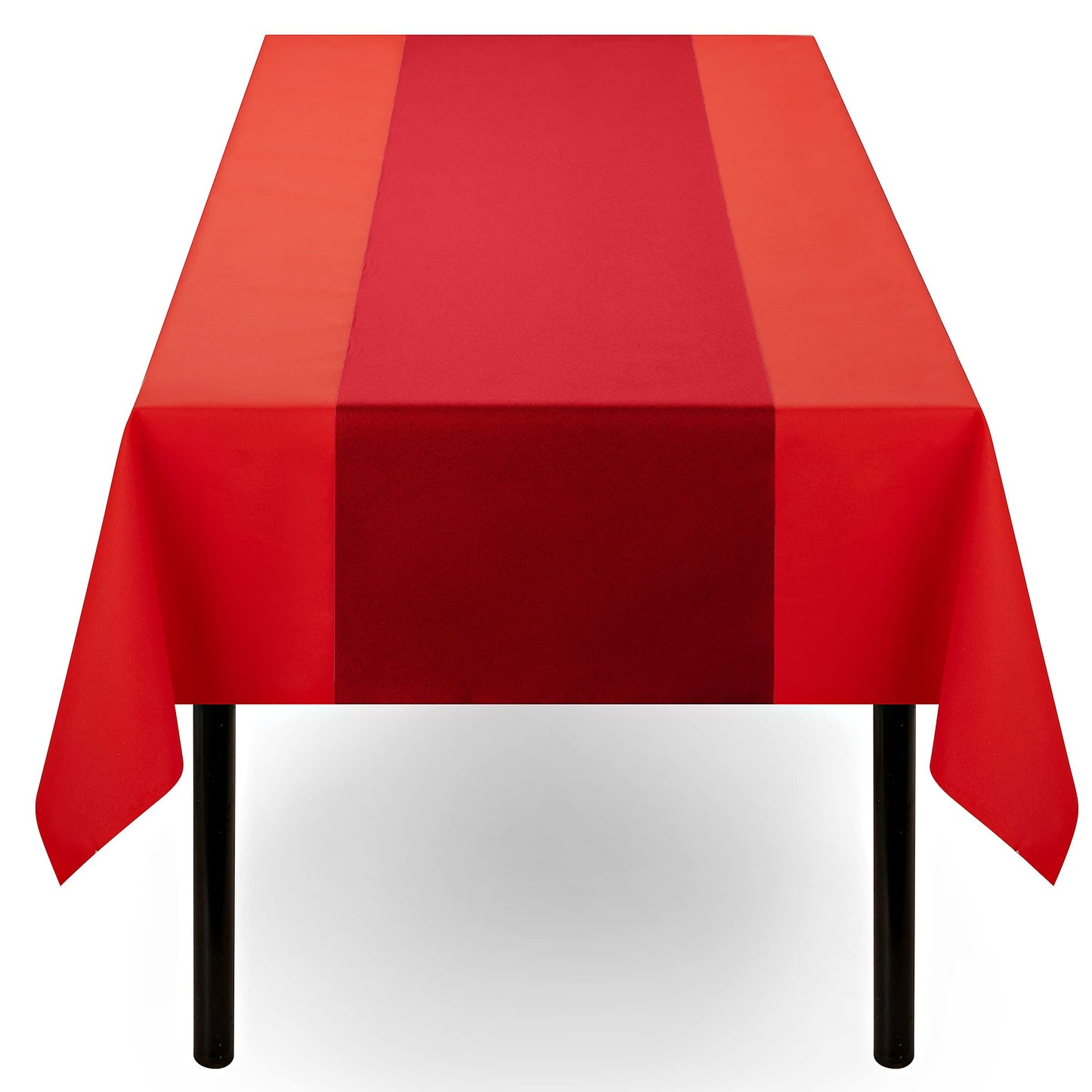 SV-TR16-FRED/20x48 , Servietto red table runner roll disposable placed on red banquet table