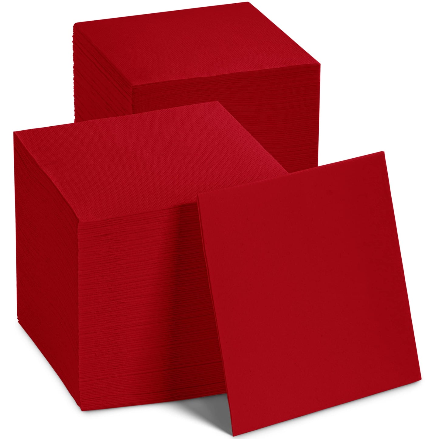 NP-PPLLN-RED-2000,Disposable 15-inch luncheon napkin by Naperee with elegant quilted texture red color