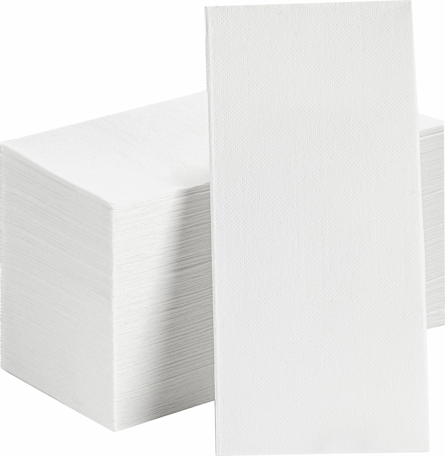NP-PPGT-WHT-75, Naperee disposable quilted dinner napkins 17x17 inch white folded view