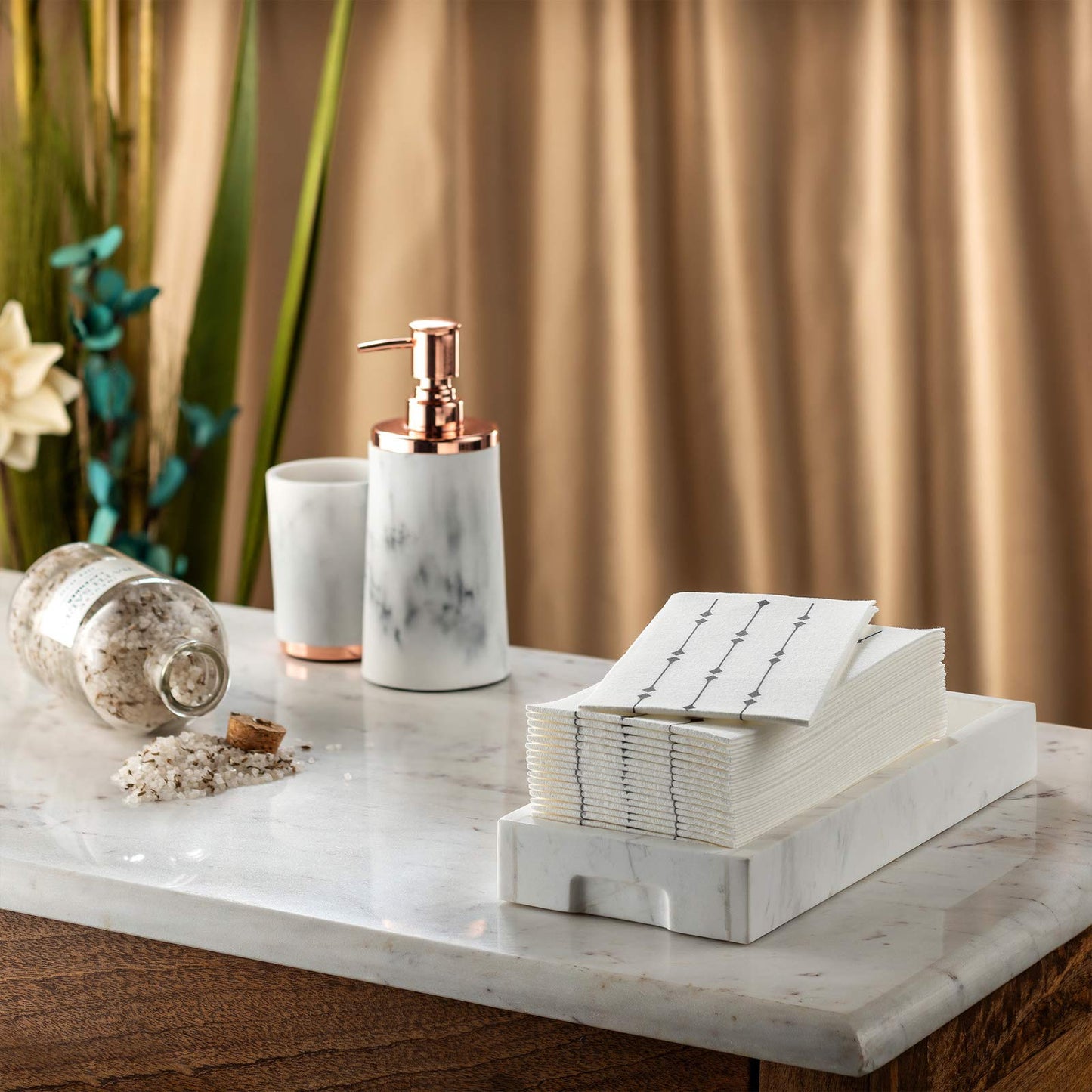 Disposable Linen-Feel Decorative Guest Towels | Silver Diamond Design | Airlaid Paper, 12"x17" - Naptec Paper - BloominGoods