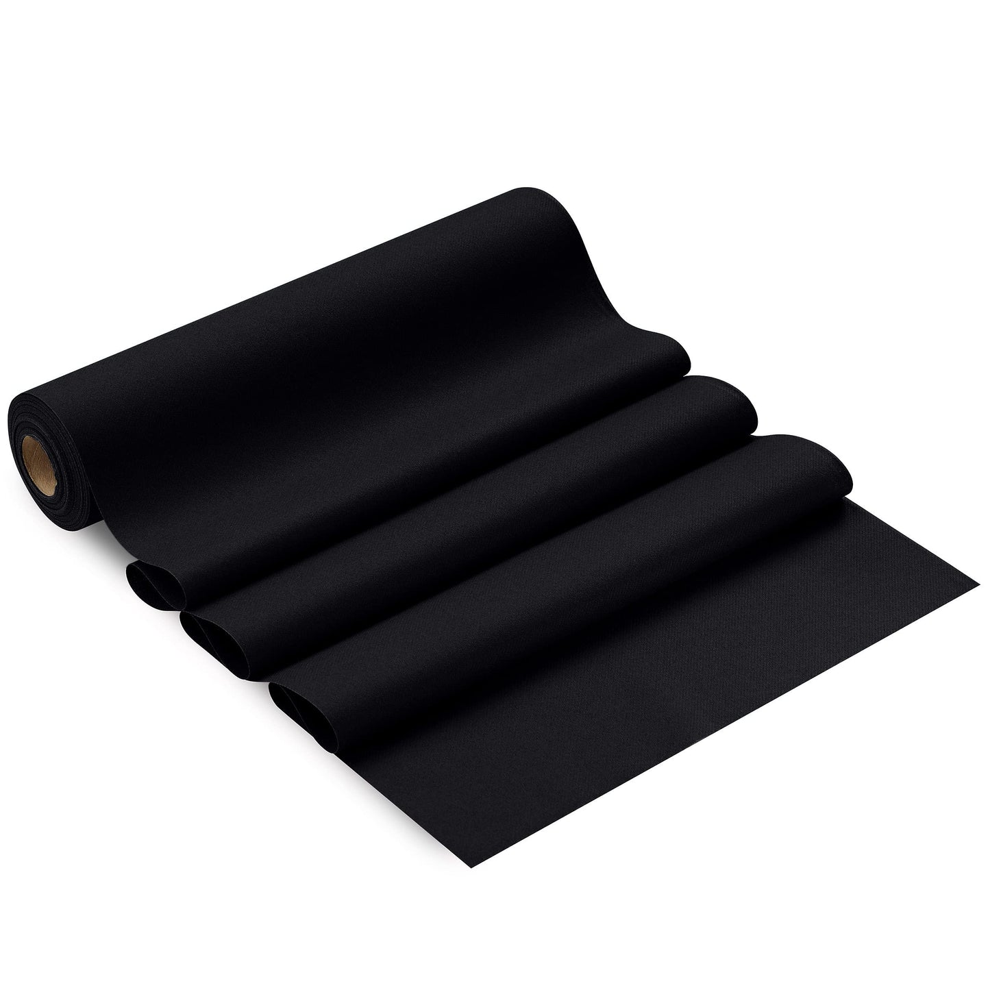 SV-TR16-BLCK/20x48, Servietto black disposable linen-like table runner roll