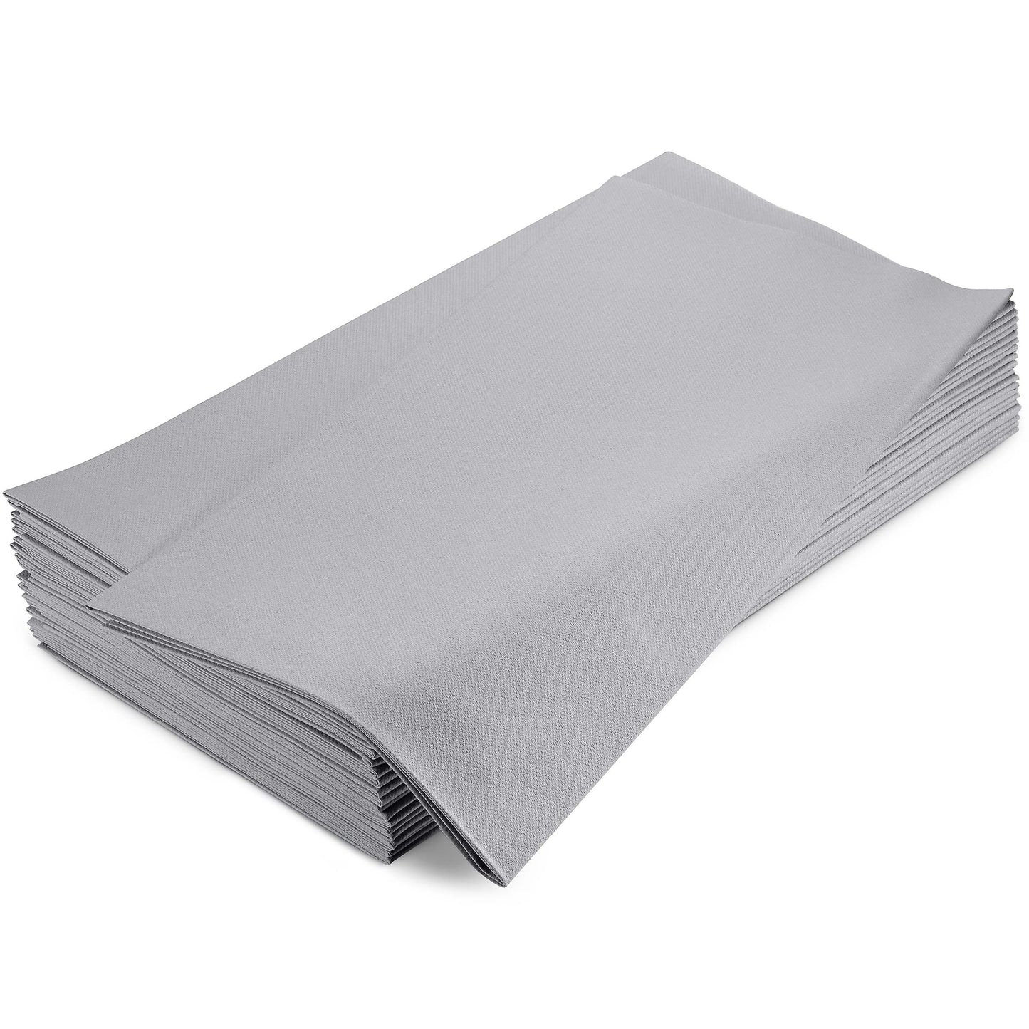 SV-TCFQ40-CTGR/25, SV-TCFQ48-CTGR/20, SV-TCFQ55-CTGR/20, Grey disposable linen-like folded table cloth by Servietto