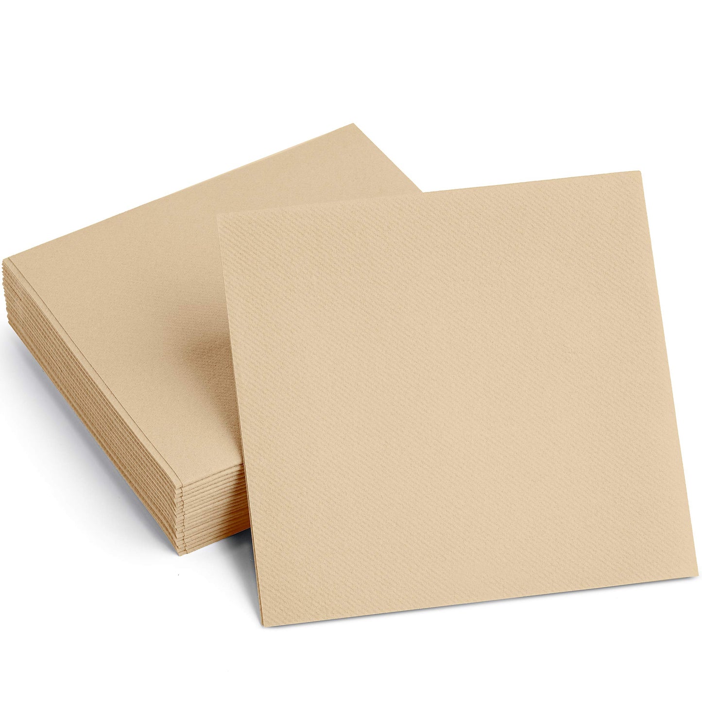BG-CLN-CRML/100, disposable cream linen-feel cocktail napkins pack of 100