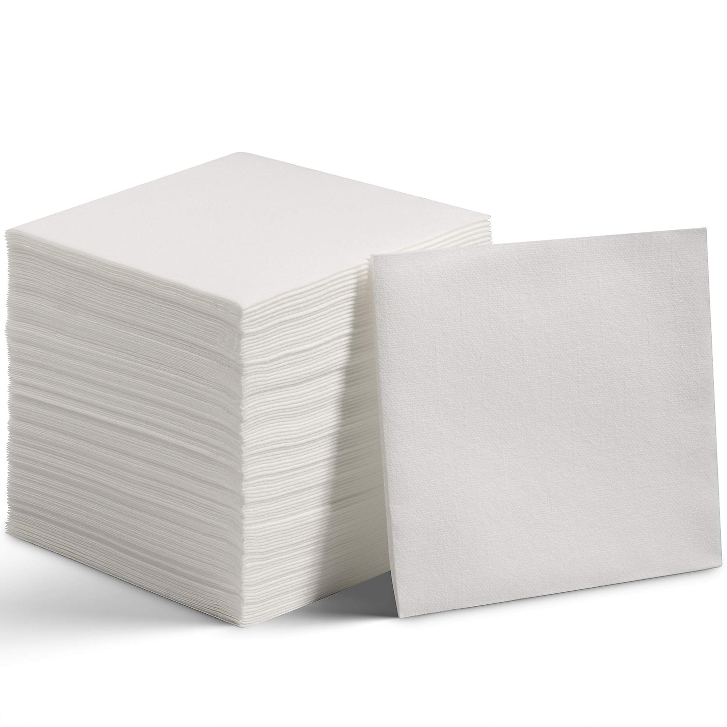 Stack of 13-inch airlaid luncheon napkins for catering use