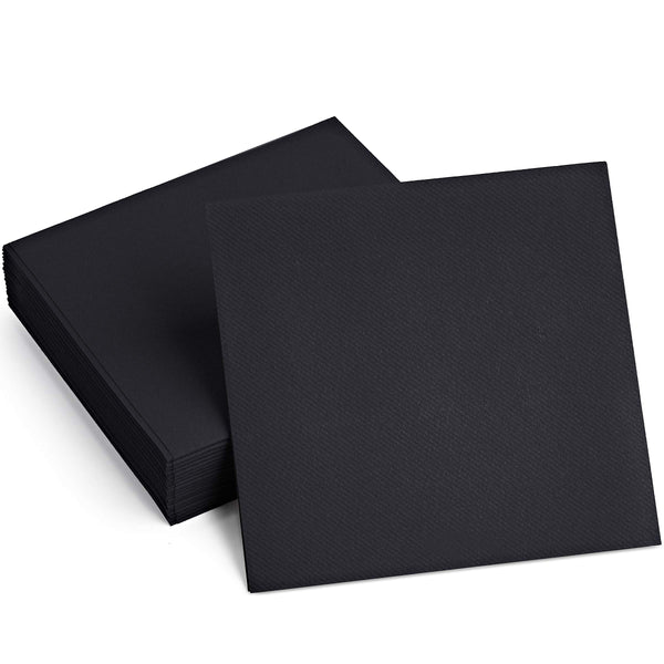 BG-CLN-BLCK/100, Disposable black cocktail napkins