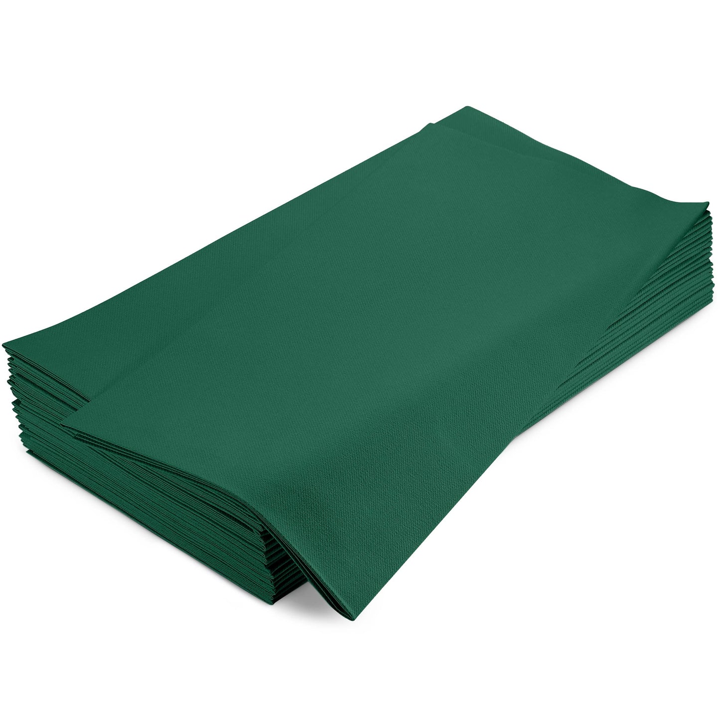 SV-TCFQ40-GREN/25, SV-TCFQ48-GREN/20, SV-TCFQ55-GREN/20, Close-up of folded green airlaid Servietto tablecloth showing soft linen-like texture