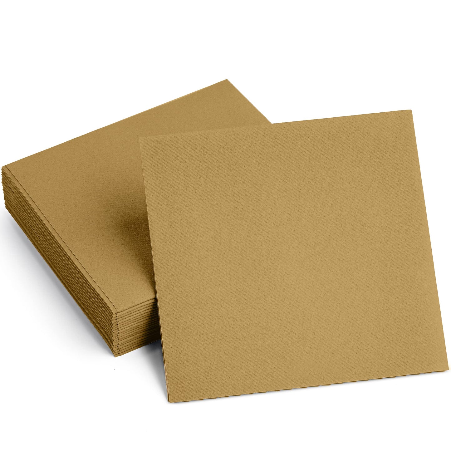 BG-CLN-GOLD/100, gold linen-feel cocktail napkins
