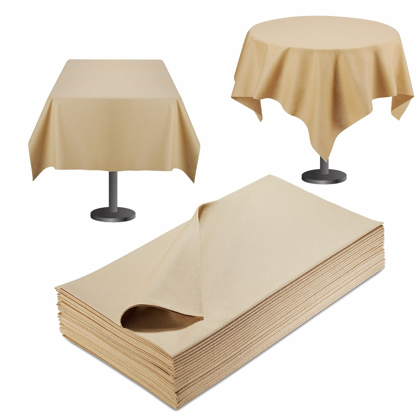 SV-TCFQ40-WOOD/25, SV-TCFQ48-WOOD/20, SV-TCFQ55-WOOD/20, Wood-toned Servietto folded table cloth