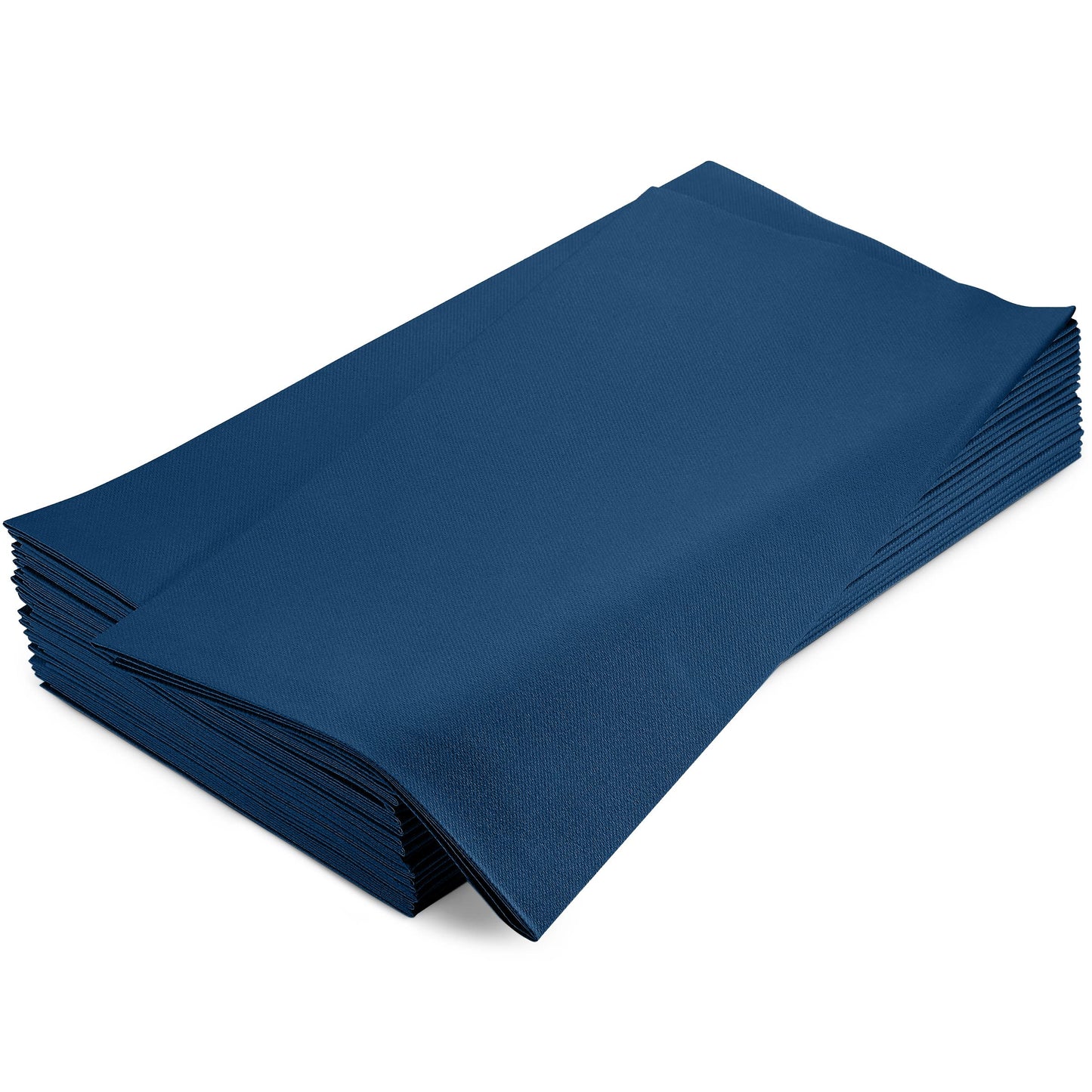 SV-TCFQ40-SBLU/25, SV-TCFQ48-SBLU/20, SV-TCFQ55-SBLU/20, Folded blue Servietto tablecloth displayed close-up with fabric-like textur