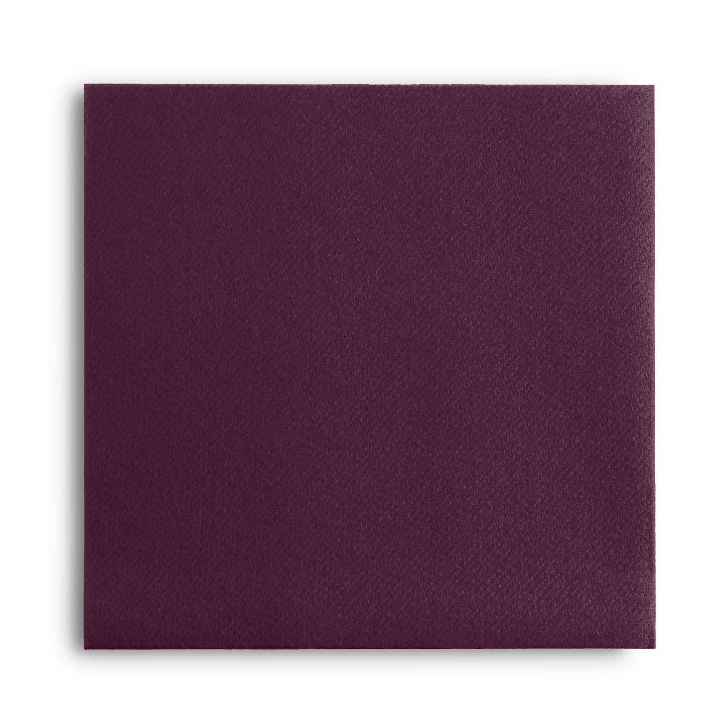 BG-CLLN-PLUM/50, Rich plum cocktail napkin folded with linen-feel