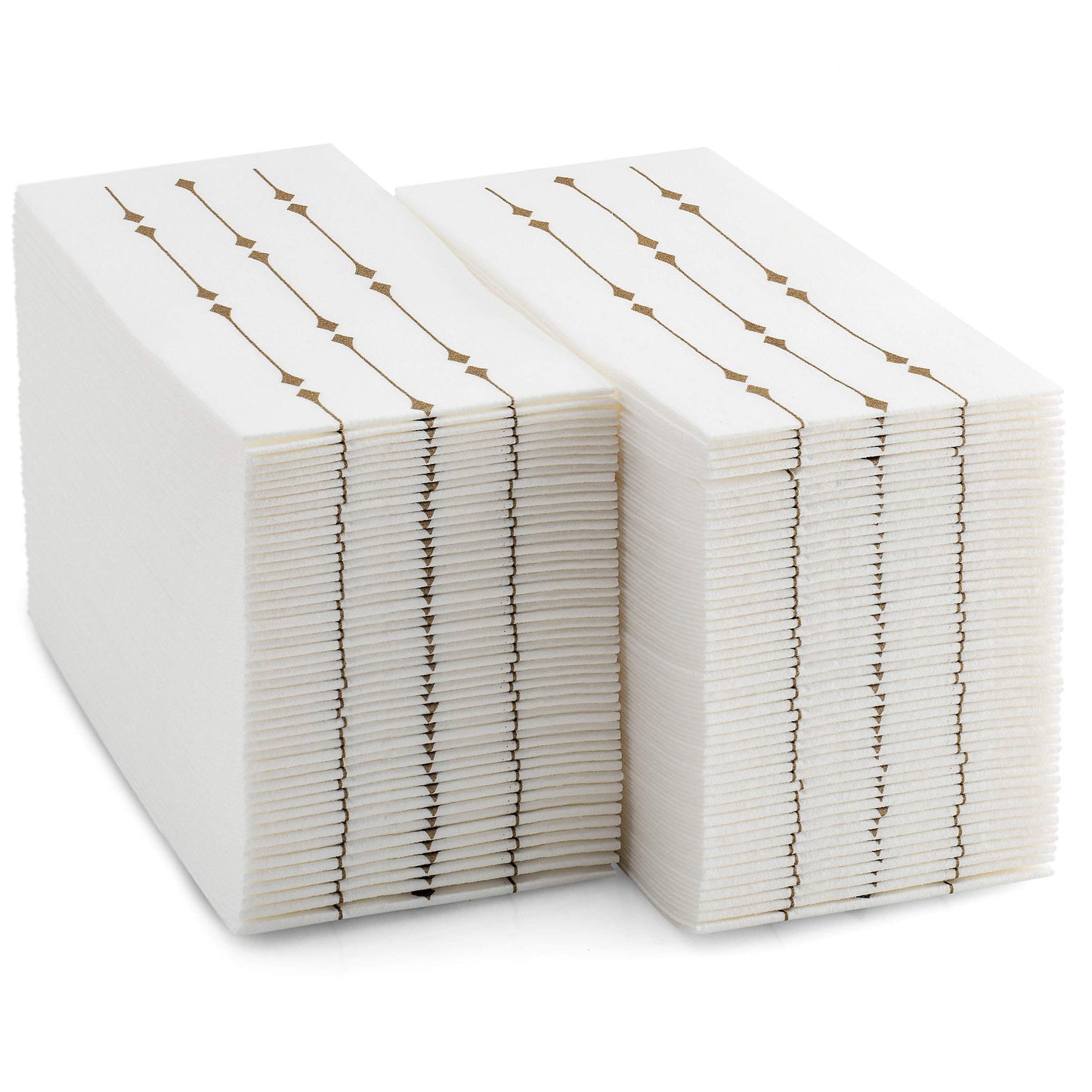 stack of Disposable Linen-Feel Decorative Guest Towels