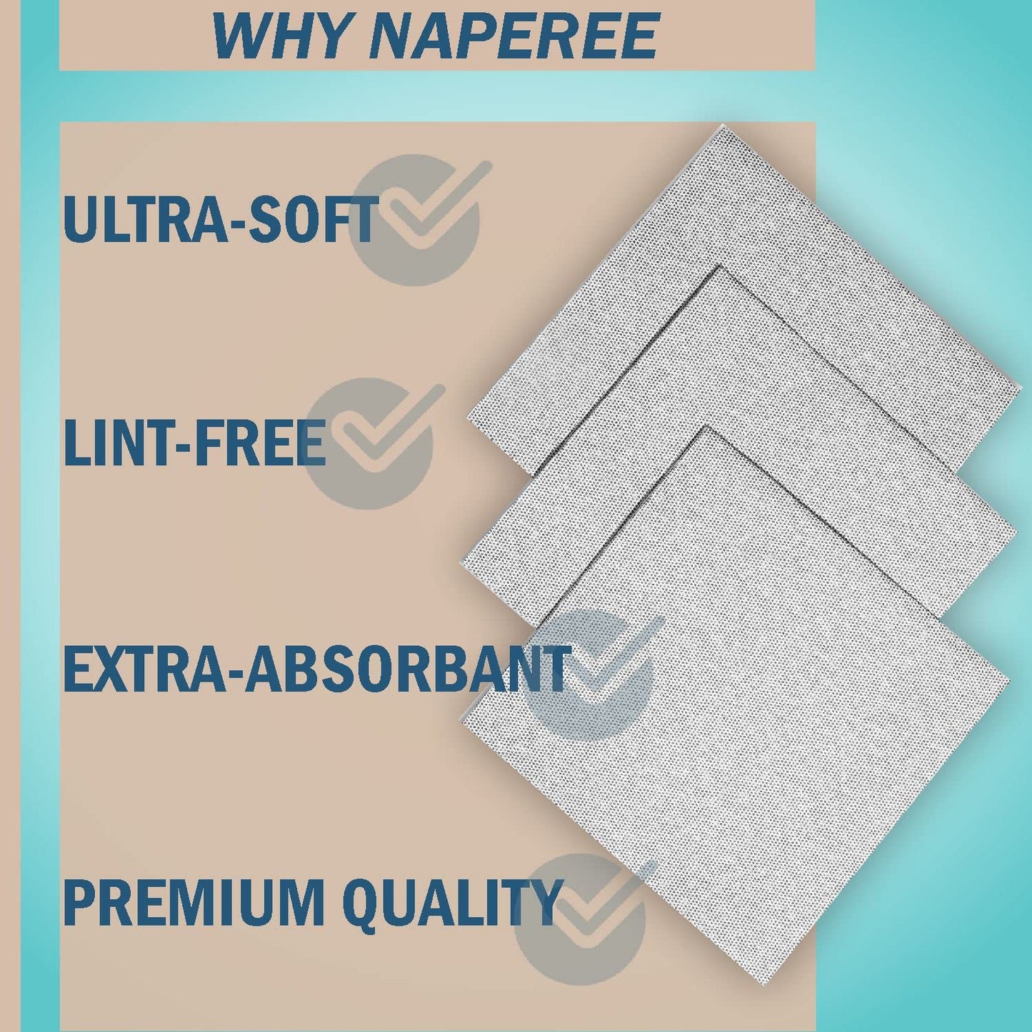 NP-LQLN-BKD-200, Naperee black dotted disposable cloth-like luncheon napkins that are ultra soft and lint free