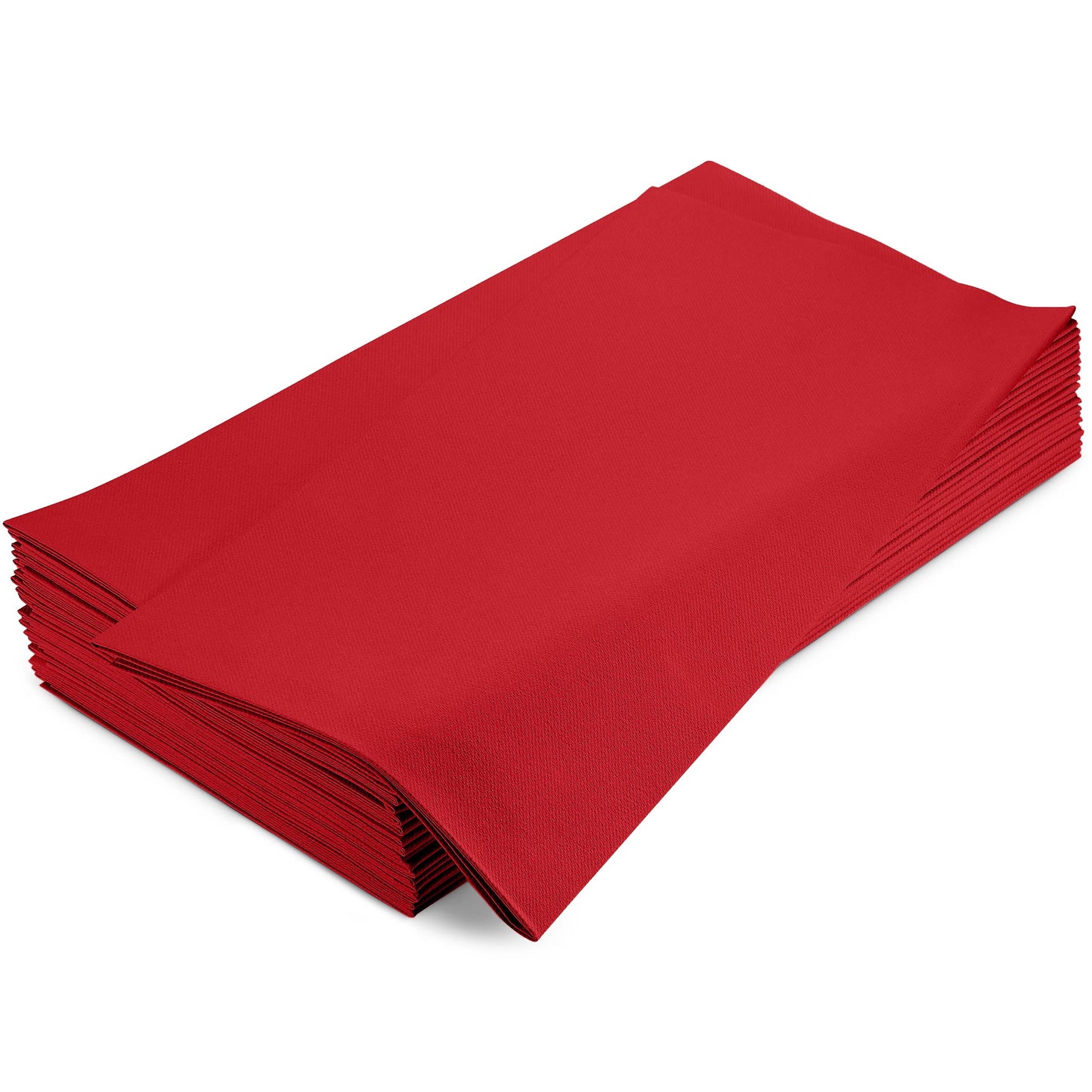 SV-TCFQ40-FRED/25, SV-TCFQ48-FRED/20, SV-TCFQ55-FRED/20, Disposable red airlaid paper table cloth folded for festive table