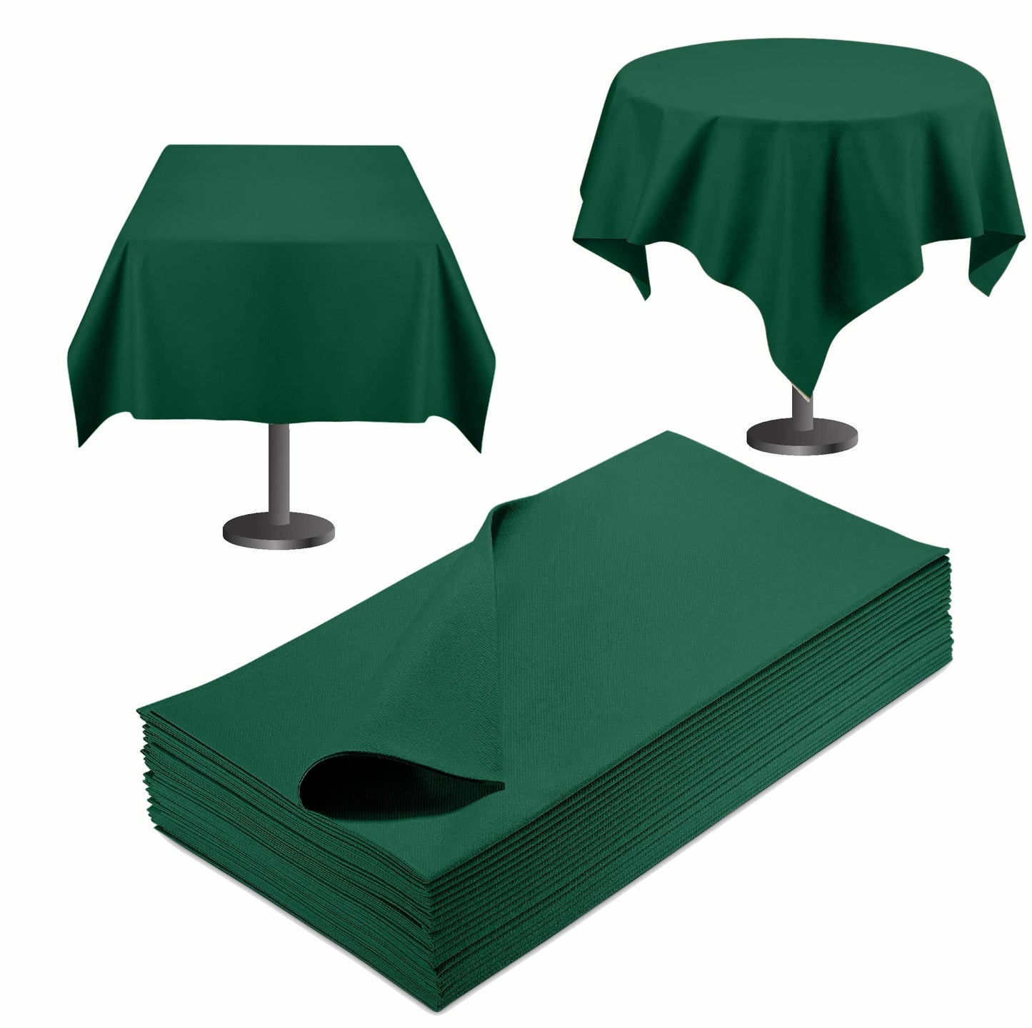 SV-TCFQ40-GREN/25, SV-TCFQ48-GREN/20, SV-TCFQ55-GREN/20, Green folded table cloth by Servietto used for springtime events