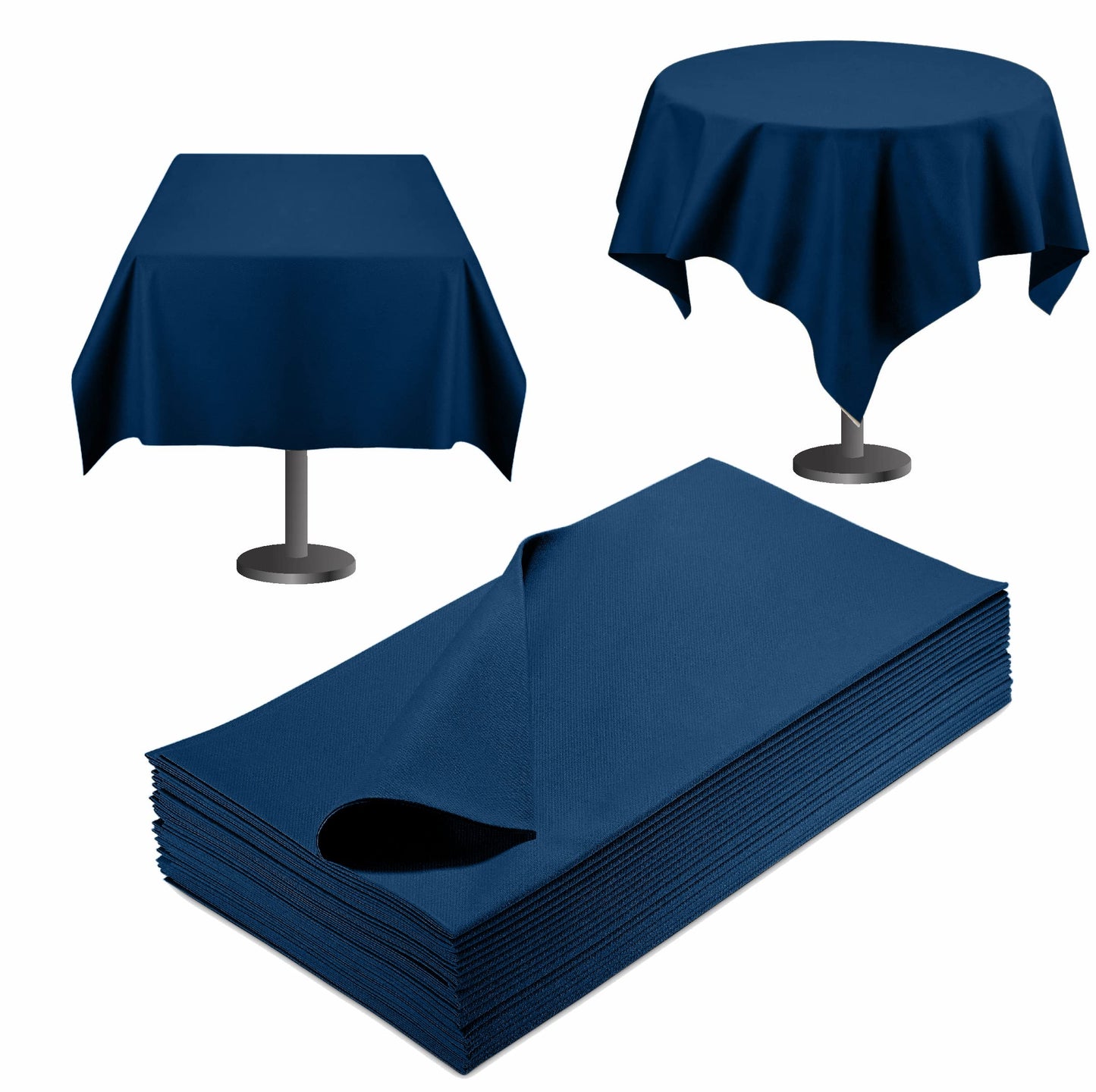 SV-TCFQ40-SBLU/25, SV-TCFQ48-SBLU/20, SV-TCFQ55-SBLU/20, Blue folded table cloth by Servietto styled