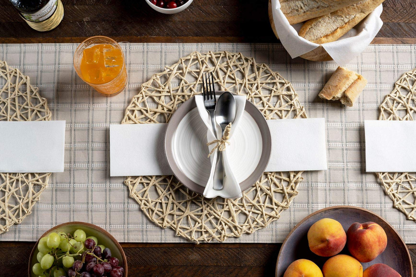 Servietto white guest towel showing soft linen-feel texture on formal table setting