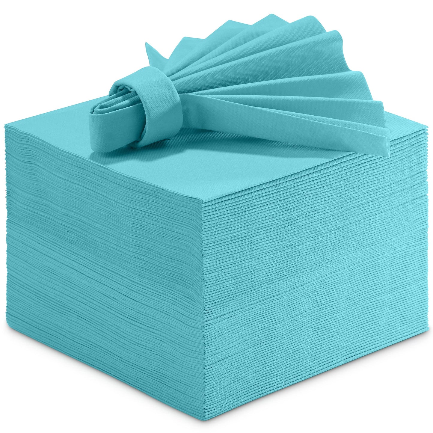BG-CLLN-MBLU/50, Linen-feel mint blue napkins