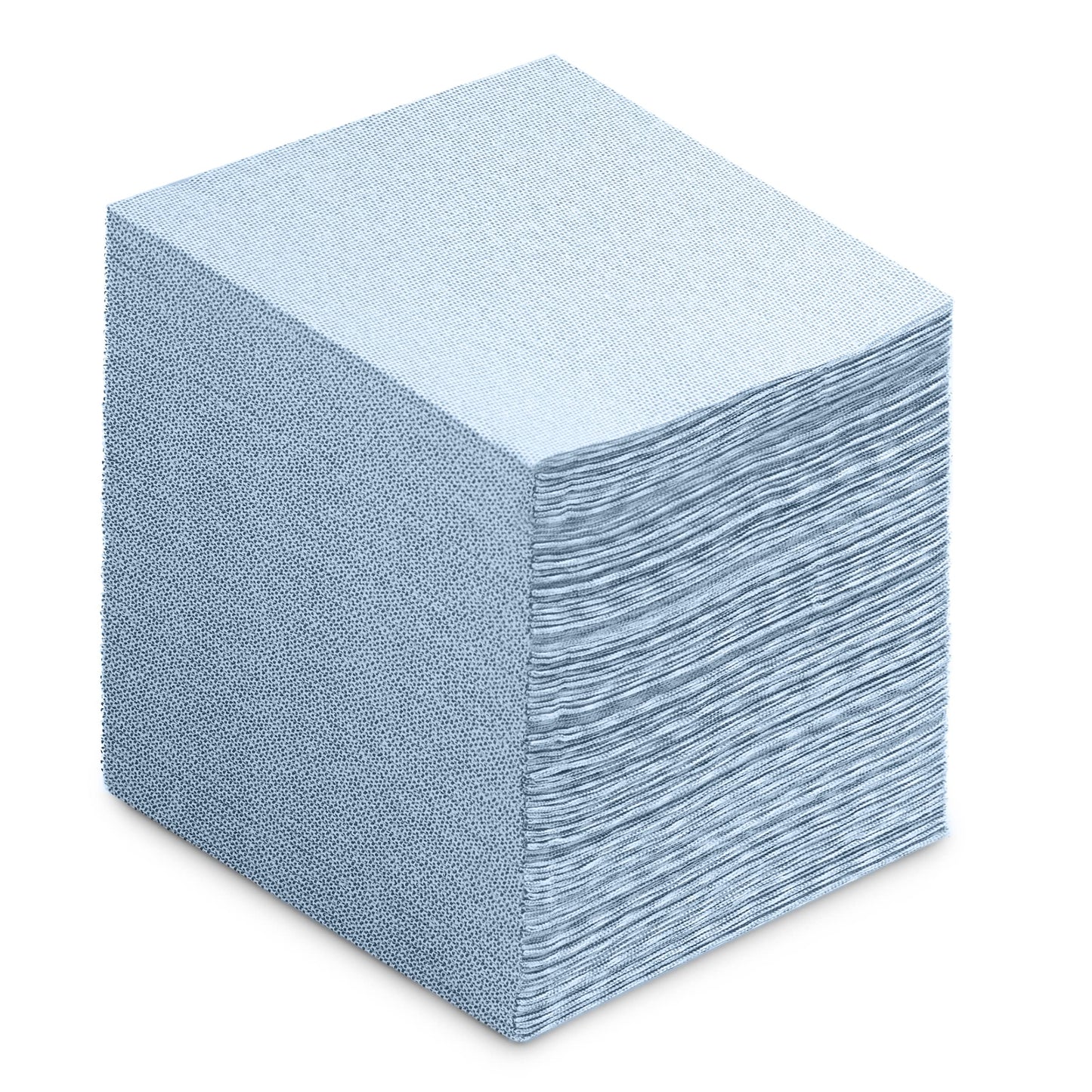 SHOW_ALL, Naperee blue disposable napkins stacked in bulk pack for catering events