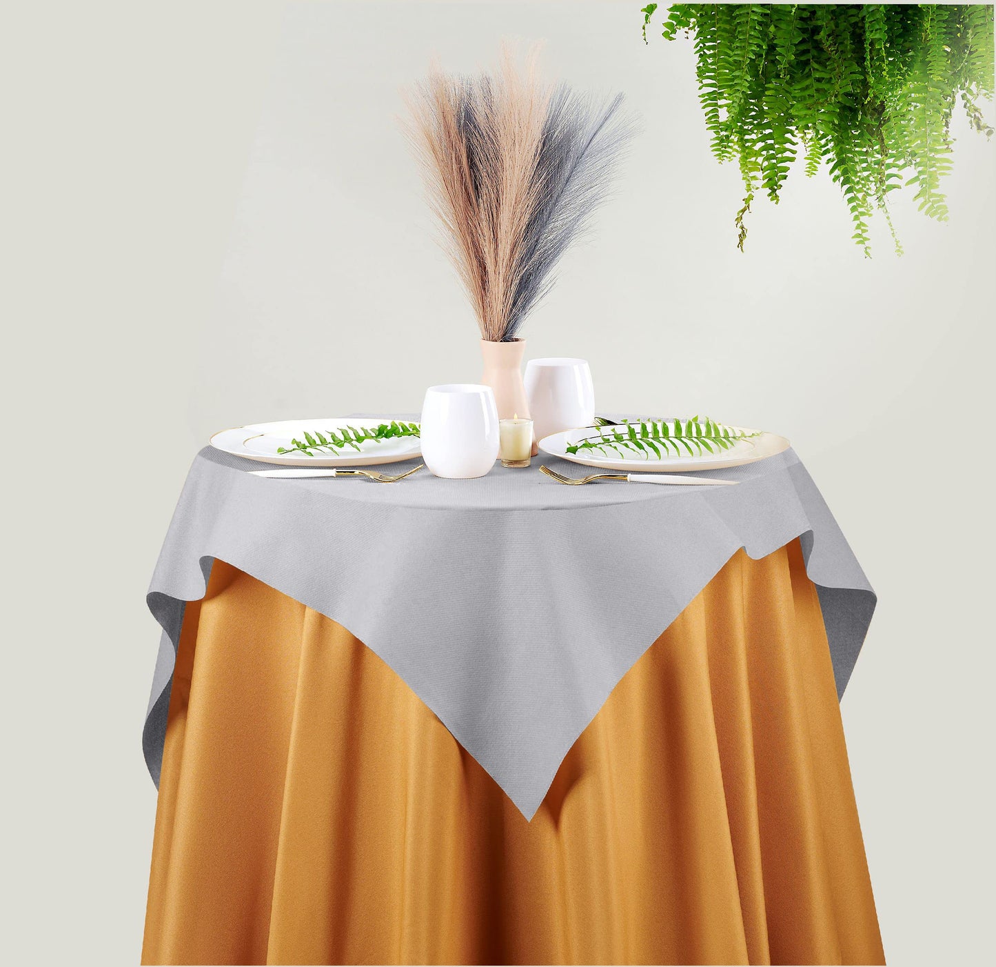 SV-TCFQ40-CTGR/25, SV-TCFQ48-CTGR/20, SV-TCFQ55-CTGR/20, Grey disposable linen-like folded table cloth by Servietto