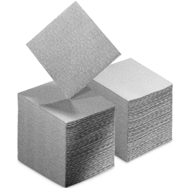 NP-LQBN-BKD-200, Naperee black dotted disposable cloth-like luncheon napkins