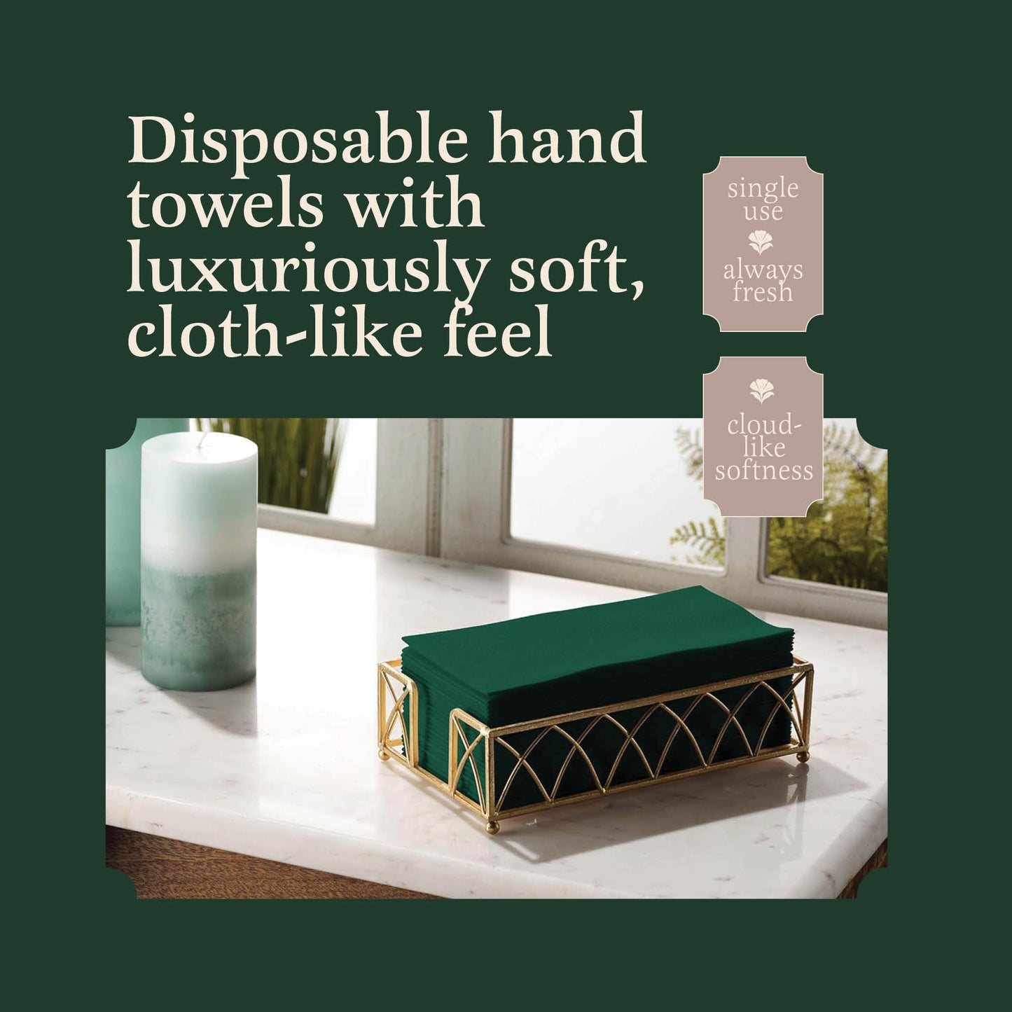 Disposable Linen-Feel Dinner Napkins | Airlaid Paper, 12"x17"