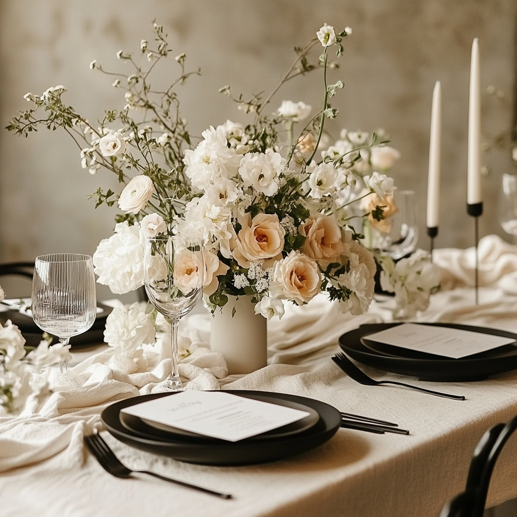 Minimalist Wedding Table Decor