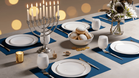 10 Hanukkah Tablescape Ideas That Light Up The Night - Naptec Paper