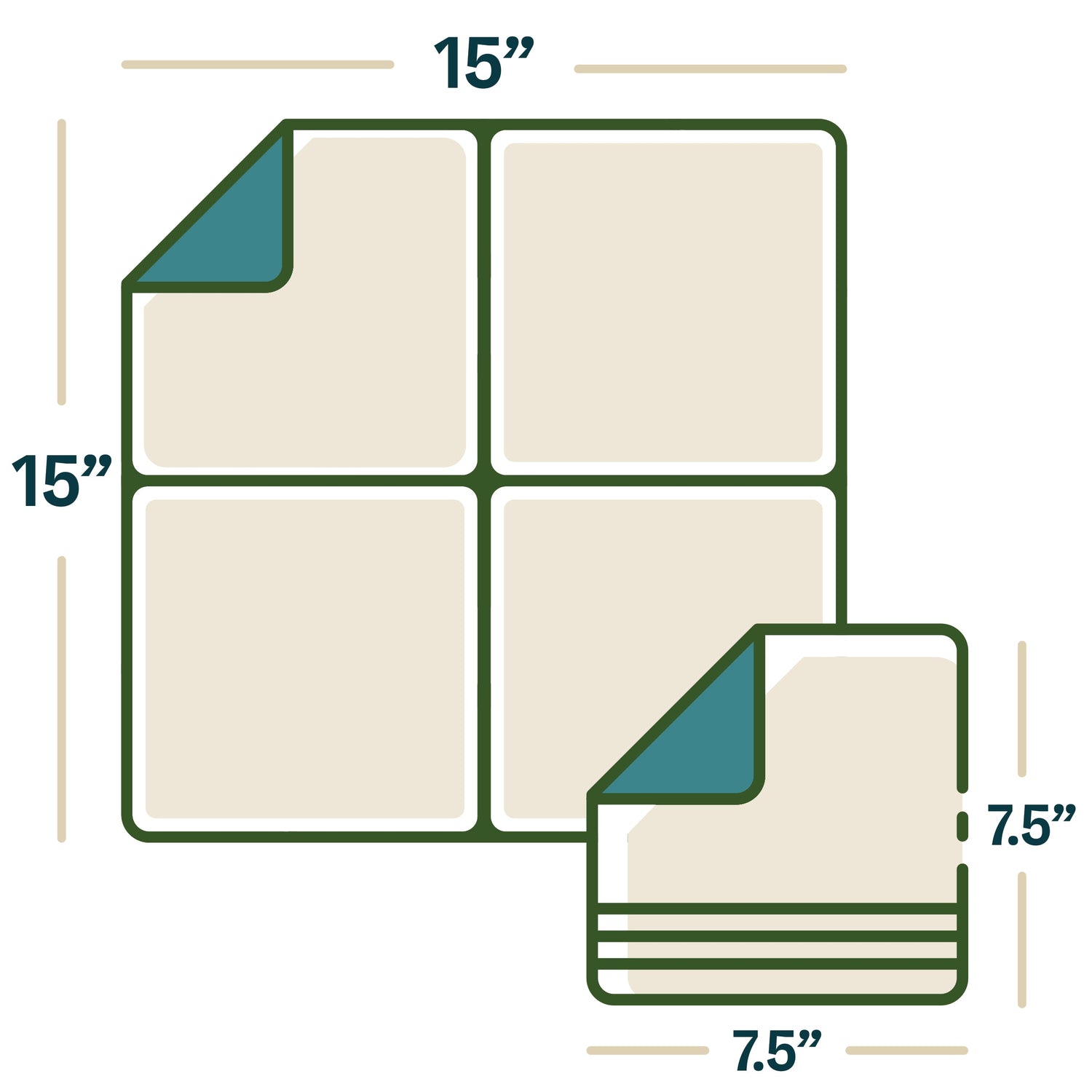Large 15x15 disposable luncheon napkins for events and dining