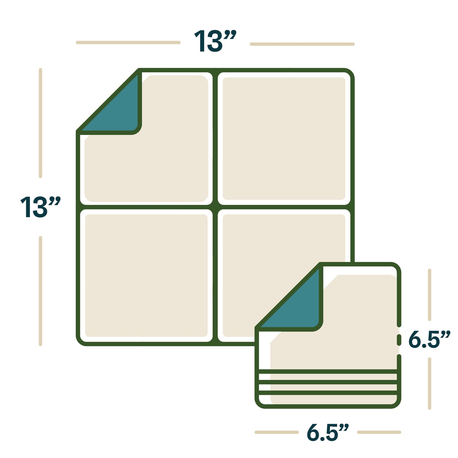 Soft and absorbent 13x13 disposable luncheon napkins