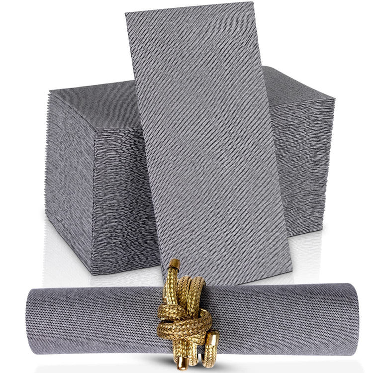 Elegant cloth-like guest towels with denim-inspired design.