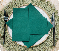 Luxury BloominGoods guest towels with a linen-like texture for restrooms and dining.